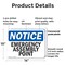 Signmission Emergency Assembly Point, 14 in W x Rectangle, Plastic OS-2PACK-NS-P-1014-L-11754 - alternate 8